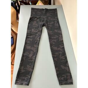 Spanx womens black camo leggings look at me now style size 1X seamless